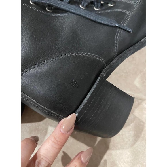 Frye #7748 black laced up boots size 10 (BO500 - Picture 5 of 7